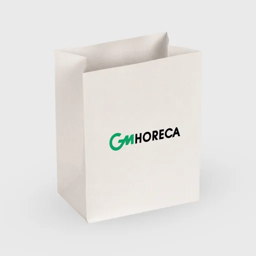Printed paper bag without handle, 300x500mm, white