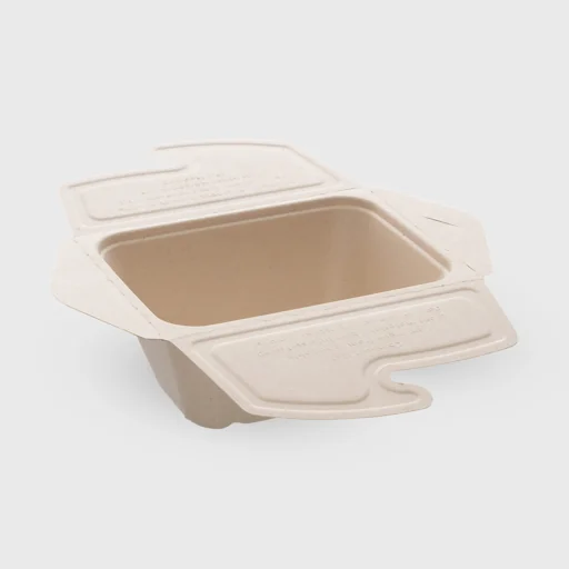 Σκεύος ζαχαροκάλαμου, φάκελος 750ml, 165x125x74mm, μπεζ
