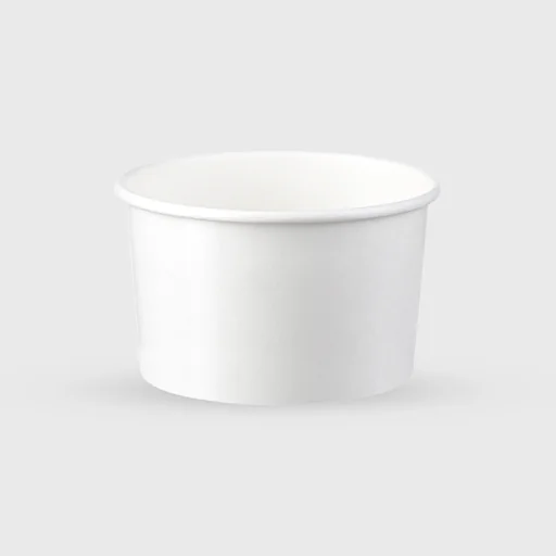 Paper ice cream bowl, 8oz, white