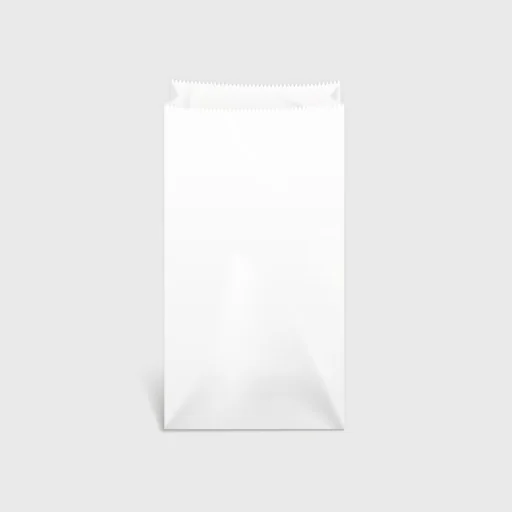 Paper bag vegetal, 125x280mm, white
