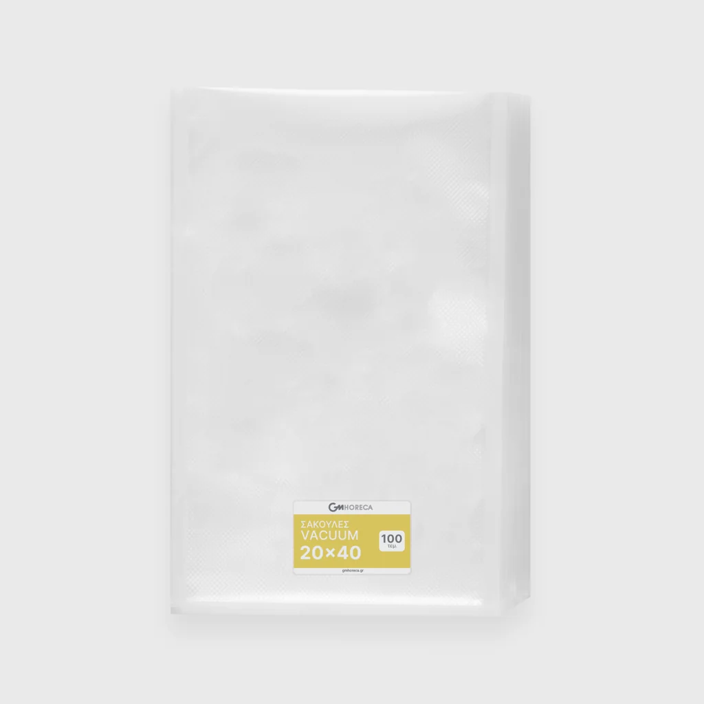 [GMH-24294] Σακούλες vacuum, σαγρέ, 20x40cm, PA/PE, 90μm