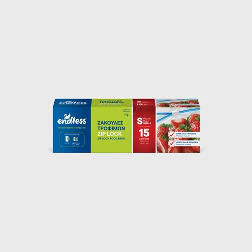 Food bag with Zip Lock, Endless, small 1lt, 15 pcs