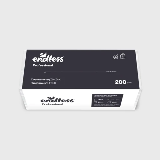 Χειροπετσέτες, Endless ZIK-ZAK Λευκές, 2φ - 200φ