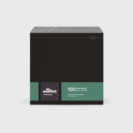 Paper napkins, Endless Luxury Black, 38x38, 100 sheets