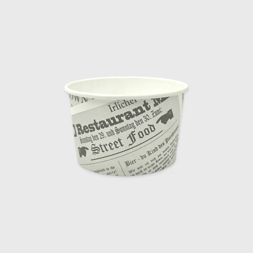 Paper soup bowl, 475ml, white, Street Food