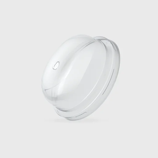PET dome lid for PET cups for 250-500ml - 96mm, 8mm hole, transparent