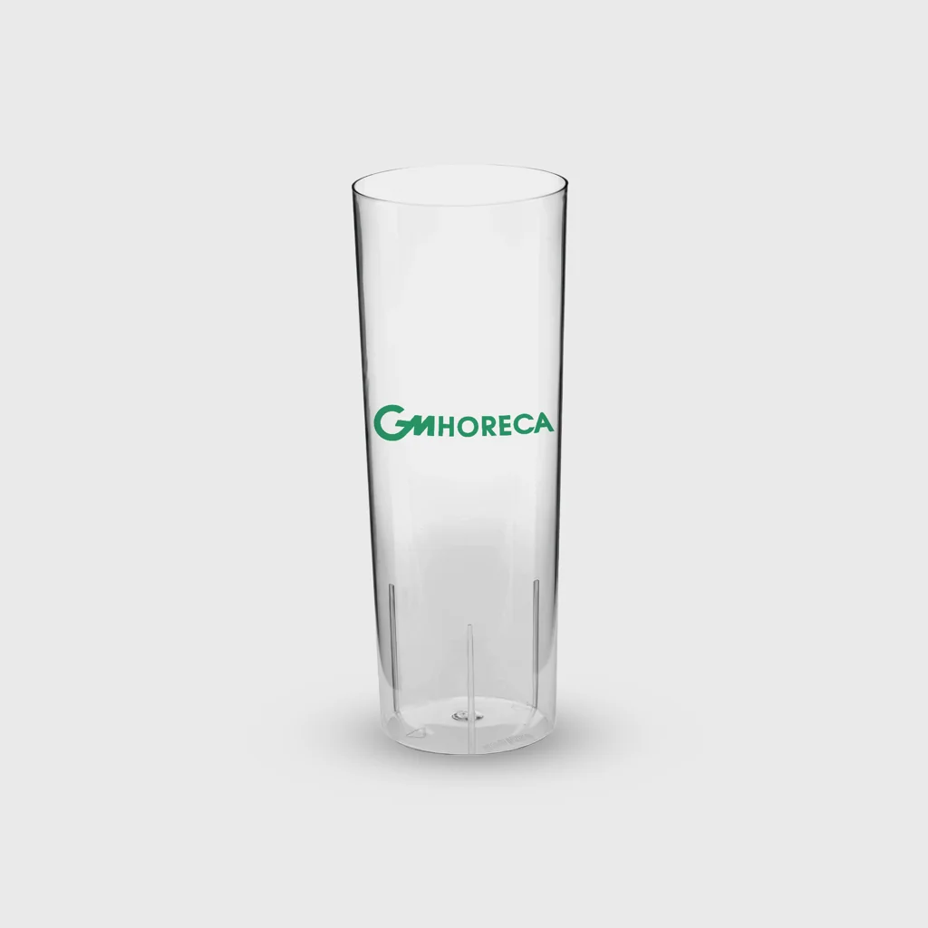 [GMEK-02208] Τυπωμένο ποτήρι πλαστικό, 300 ml σωλήνας, PS Premium επαν/μενο, διάφανο