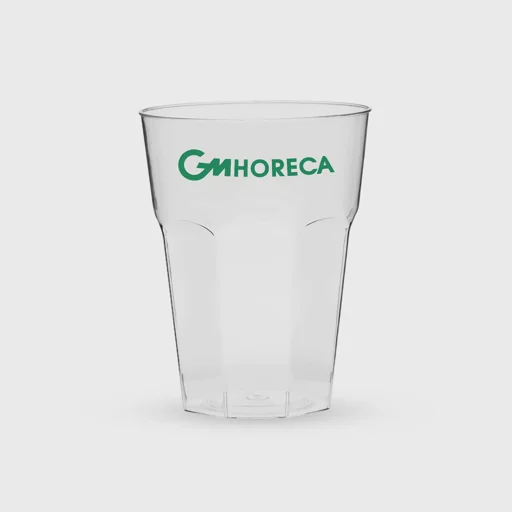 Τυπωμένο ποτήρι πλαστικό, Casablanca 350 ml ποτού, PS Premium επαν/μενο, διάφανο
