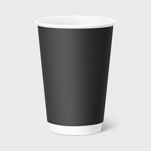 Χάρτινο ποτήρι, διπλότοιχο, 16oz, μαύρο