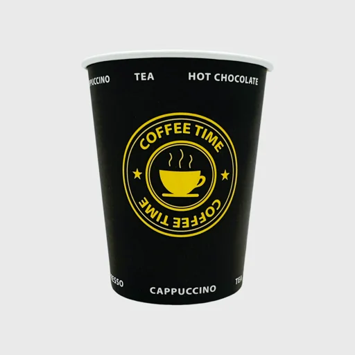 Χάρτινο ποτήρι, μονότοιχο, 12-14oz, Coffee Time