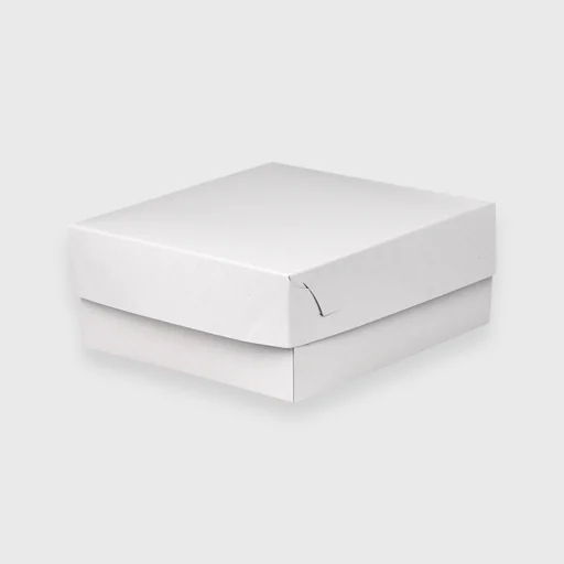 Pastry box, N8, 190x190x80mm, white