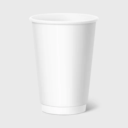 Χάρτινο ποτήρι, διπλότοιχο, 16oz, λευκό