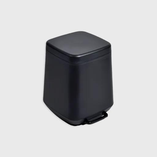Plastic pedal bin, 7lt, Taf Line, black
