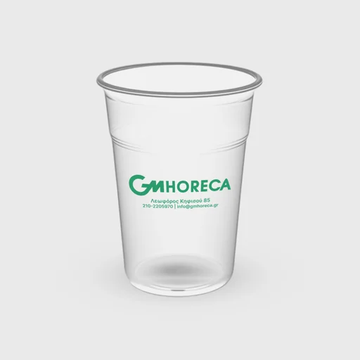 Τυπωμένο Πλαστικό Ποτήρι, 500ml, PP, Διάφανο