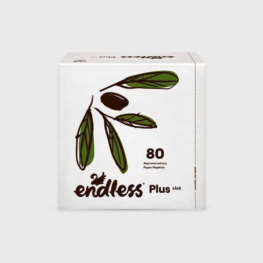Paper napkins, Endless Plus Olive, 30x30, 80 sheets