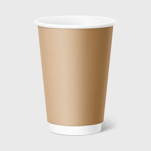 Χάρτινο ποτήρι, διπλότοιχο, 16oz, Kraft