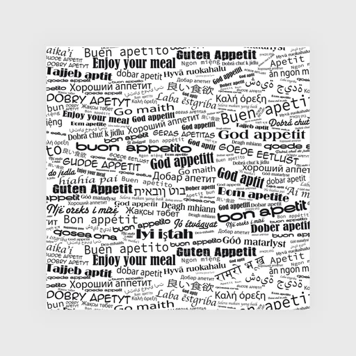 Χάρτινο τραπεζομάντηλο, 100x100cm, Λευκό Buon Appetito