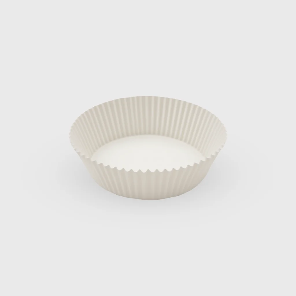 [GMH-26142] Paper cases for pastry, round 115x65x25mm, white