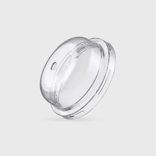 PET dome lid for PP cup for 230-500ml - 95mm, 8mm hole, transparent