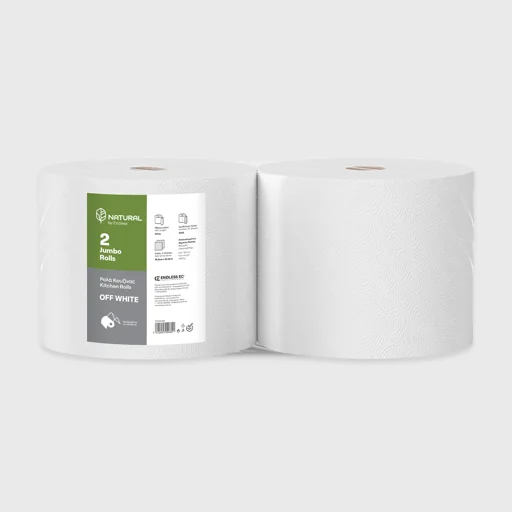Ρολό κουζίνας, Endless Jumbo Rolls Natural 2φ, 2x4kg - 370μ