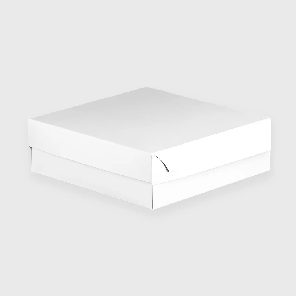 [GMH-25324] Χάρτινο κουτί ζαχαροπλαστείου, N15, 250x250x80mm, λευκό