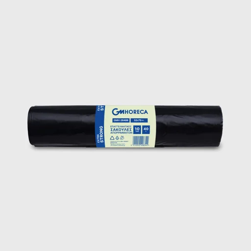 Σακούλες απορριμμάτων, GM Extra Strong, 52x75 μαύρες, 10 τεμ/ρόλο