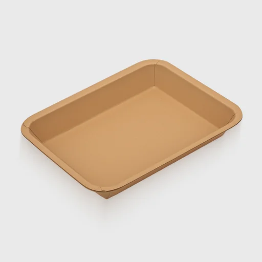 Χάρτινη πιατέλα, παραλληλόγραμμη 250x175mm, Kraft