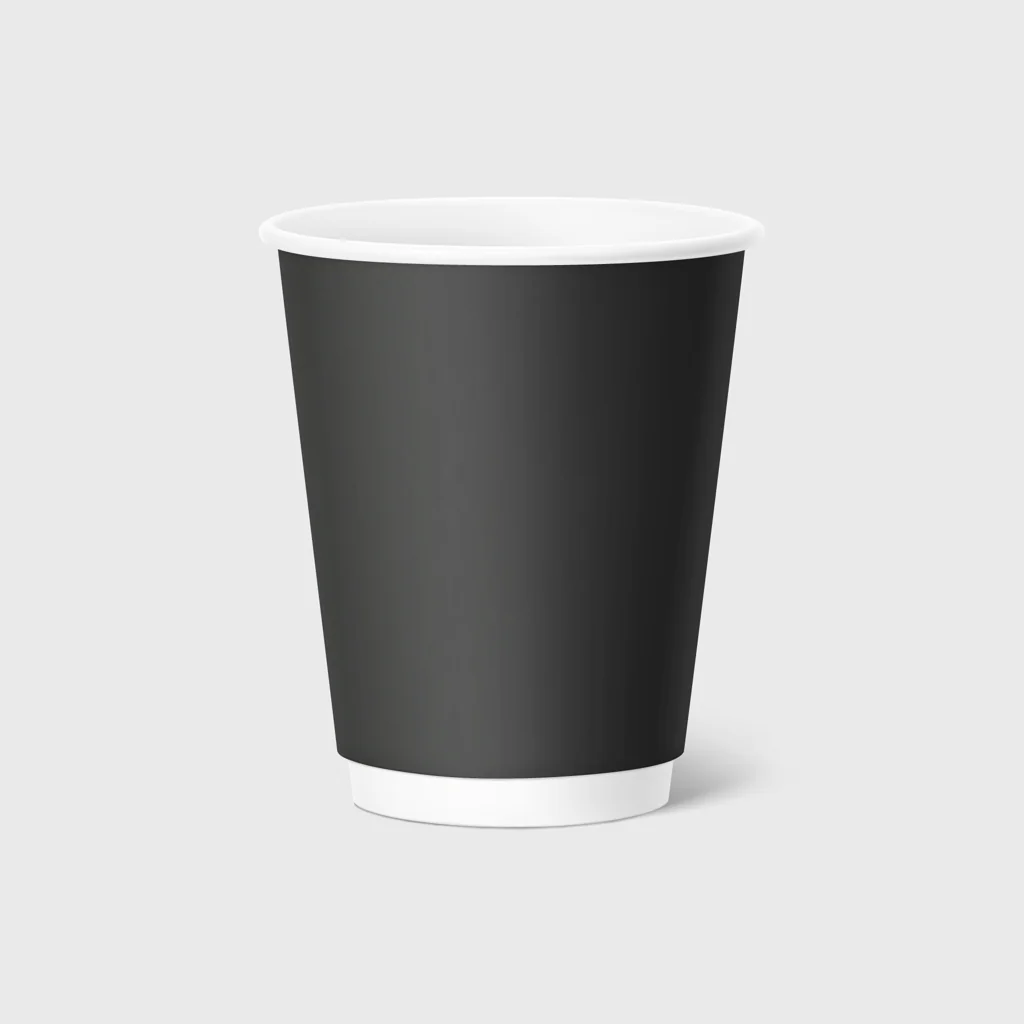 [GMH-25751] Paper cup, double wall, 8oz, black
