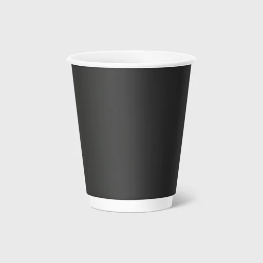 Χάρτινο ποτήρι, διπλότοιχο, 8oz, μαύρο