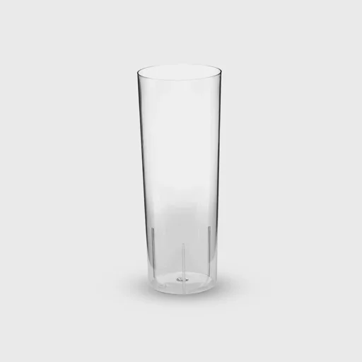 Ποτήρι πλαστικό, 300ml σωλήνας, PS Premium επαν/μενο, διάφανο