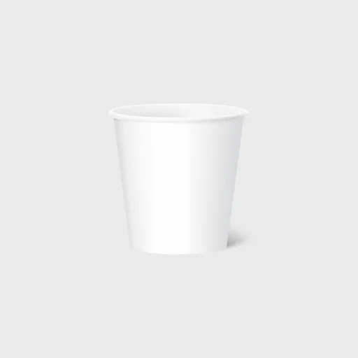 Χάρτινο ποτήρι, μονότοιχο, 4oz, λευκό