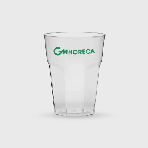 Τυπωμένο ποτήρι πλαστικό, Casablanca 270 ml ποτού, PS Premium επαν/μενο, διάφανο