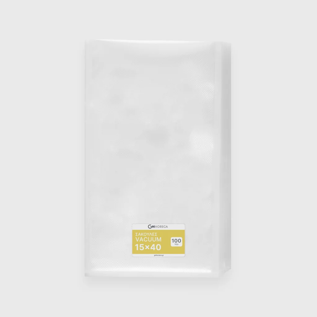 [GMH-24290] Σακούλες vacuum, σαγρέ, 15x40cm, PA/PE, 90μm