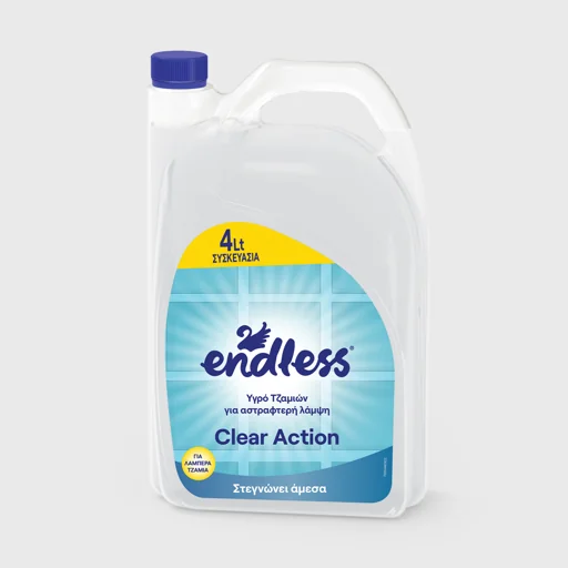 Endless Clear Action, υγρό καθαρισμού για τζάμια και επιφάνειες, 4 lt