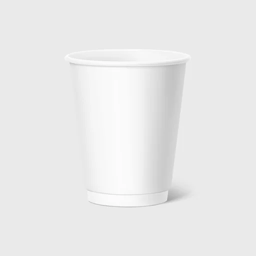 Paper cup, double wall, 8oz, White - Προσφορά