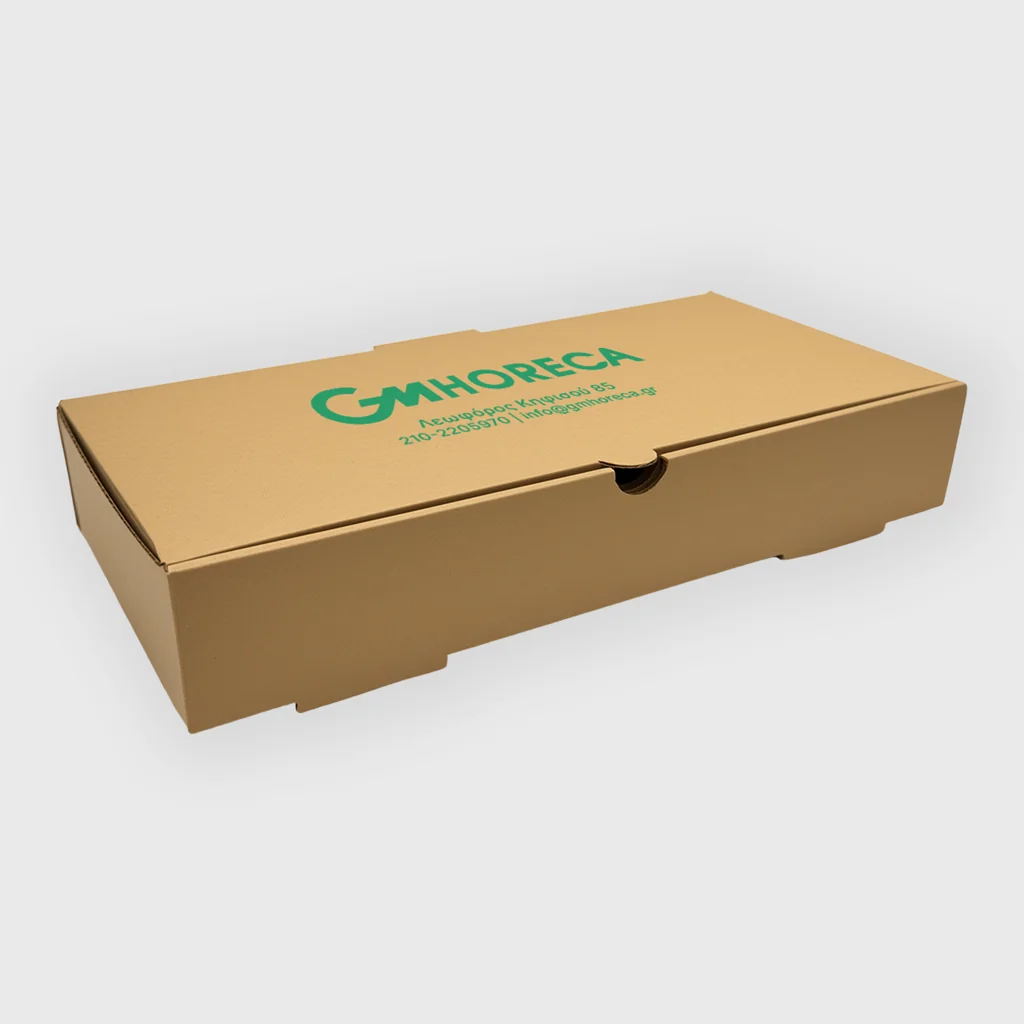 [GMEK-02188] Printed paper box for peinirli & calzone, G7, 304x152x51mm, Kraft