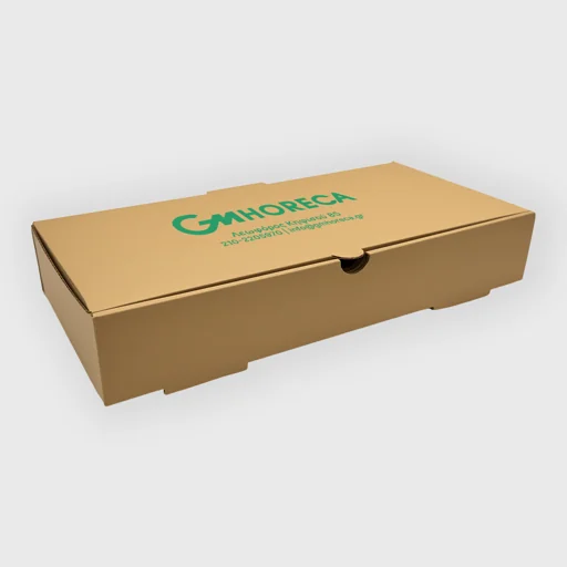 Printed paper box for peinirli & calzone, G7, 304x152x51mm, Kraft