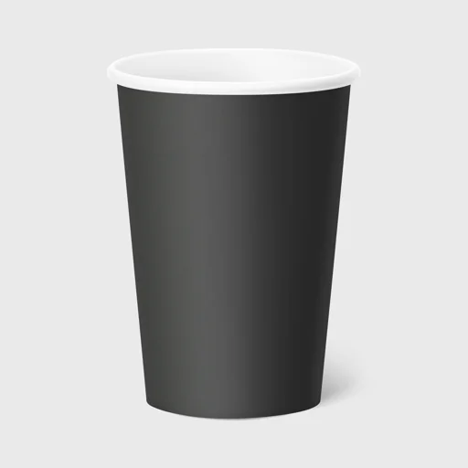 Χάρτινο ποτήρι, μονότοιχο, 16oz, μαύρο