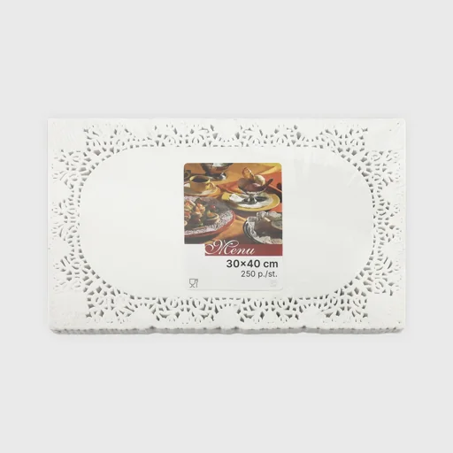 Paper doyley, rectangular 30x40cm, white