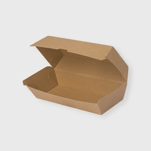 Paper box for double burger, 205x105x80mm, Kraft
