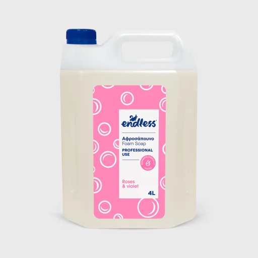 Endless Foam Soap, αφροσάπουνο με άρωμα τριαντάφυλλου και βιολέτας, 4 lt