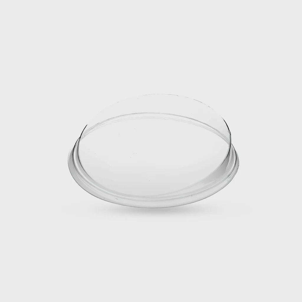 [GMH-25388] Καπάκι PET για μπωλ ζαχαροπλαστείου PS ασύμμετρο 250ml - 110mm, διάφανο
