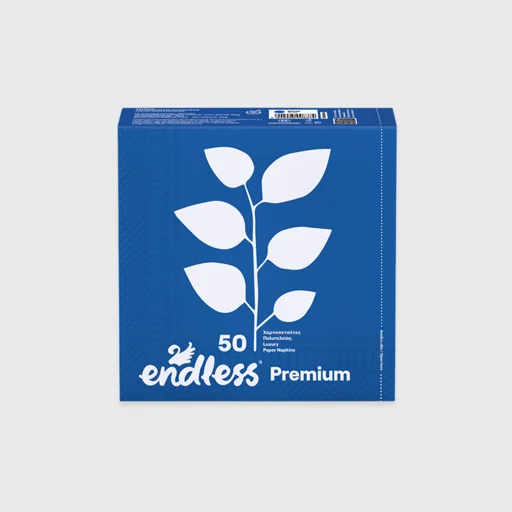 Paper napkins, Endless Premium Blue, 33x33, 50 sheets
