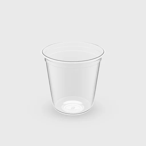 Plastic cup, 230ml oval, PP Ovo, transparent