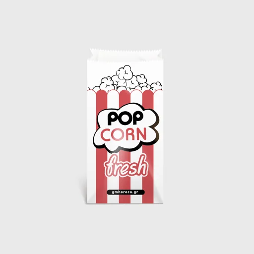 Χαρτοσακούλα βεζετάλ για ποπ κορν, S - 95x220mm, Popcorn